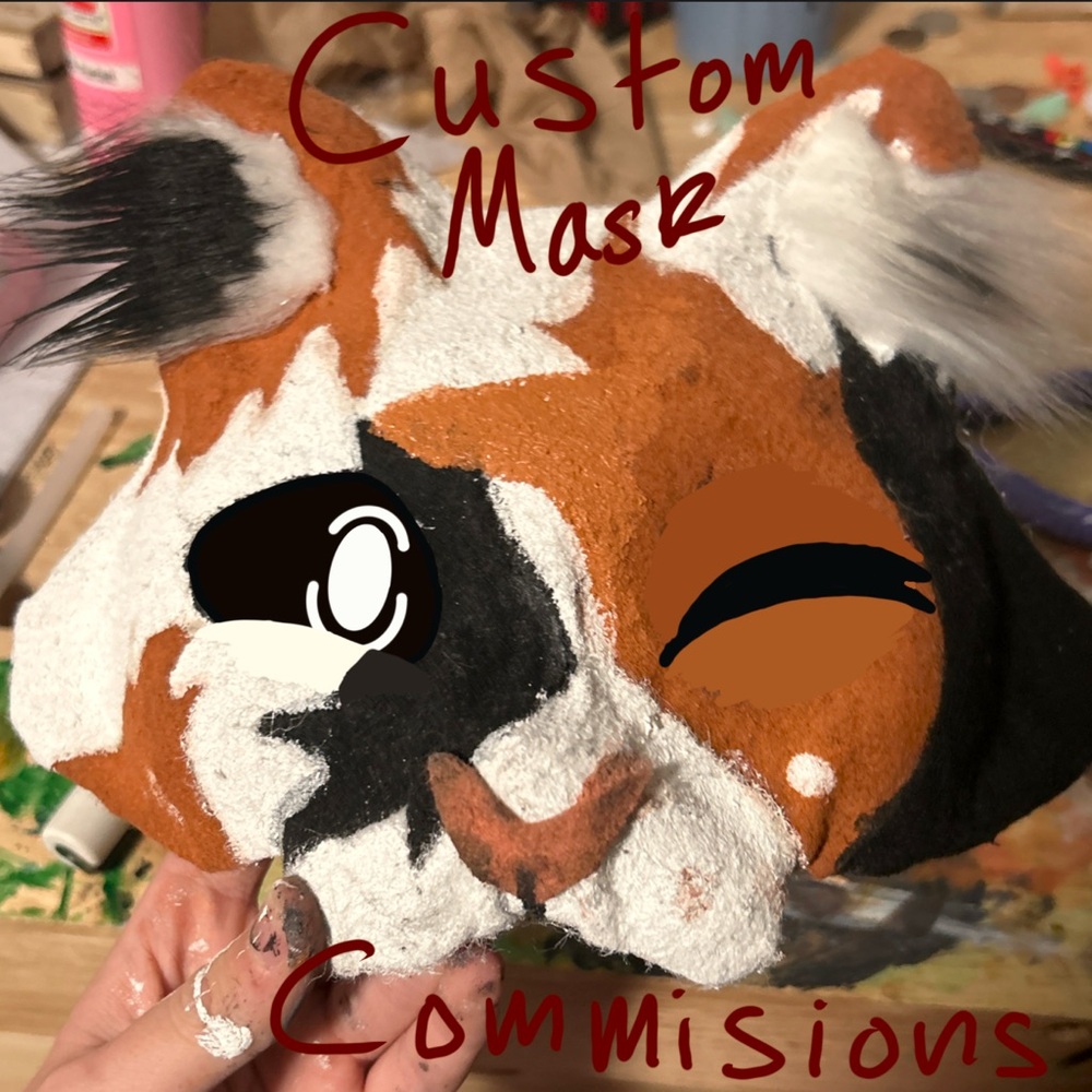 ARTISTIC LIBERTY cat mask commission! PLEASE READ DESCRIPTION OF ITEM